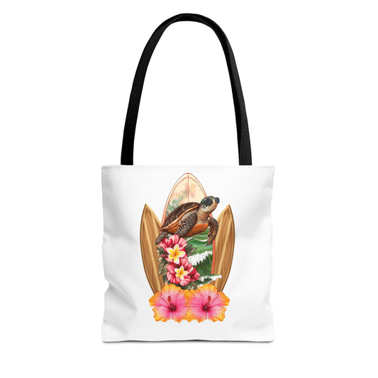 Tote Bag with Tropical Surf Design