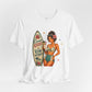 Retro Pin Up Coconut Kisses & Rum Wishes Unisex Tee