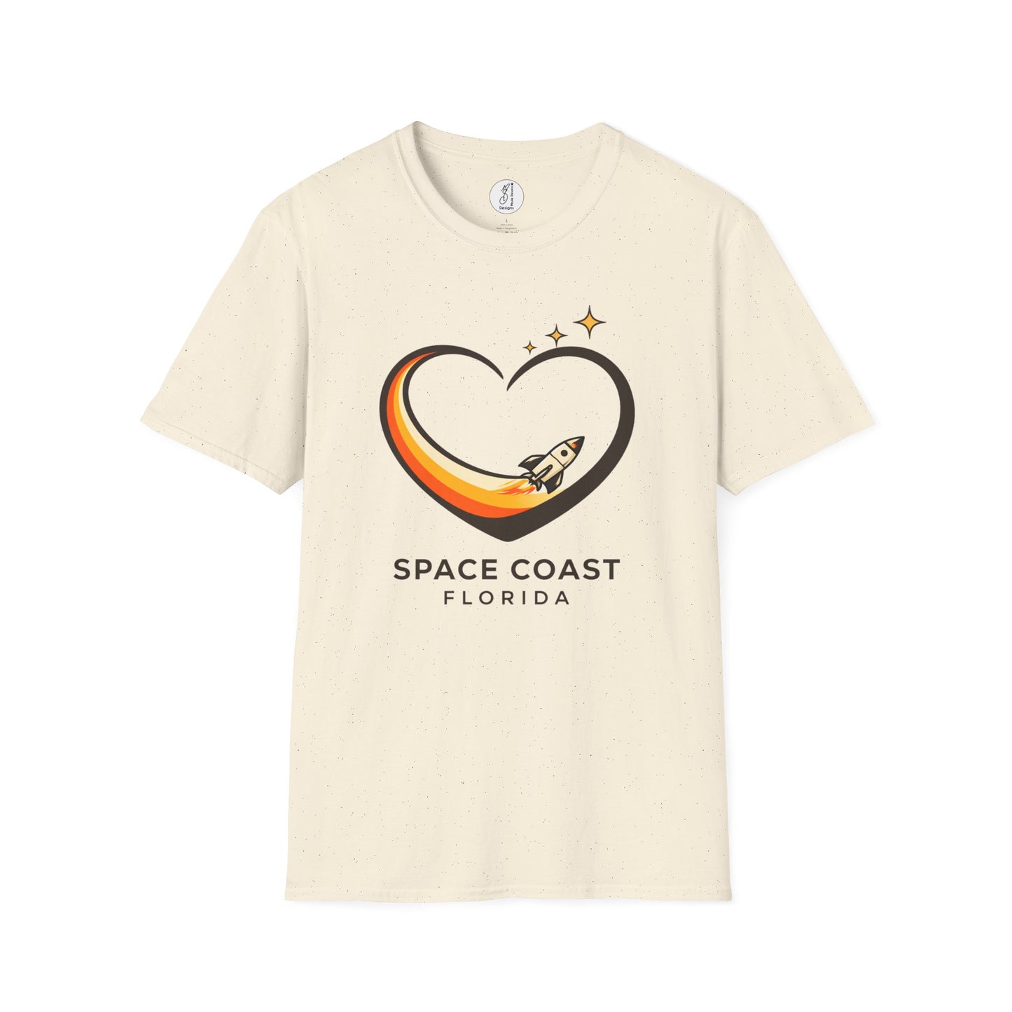 Space Coast Florida Rocket Heart T-Shirt