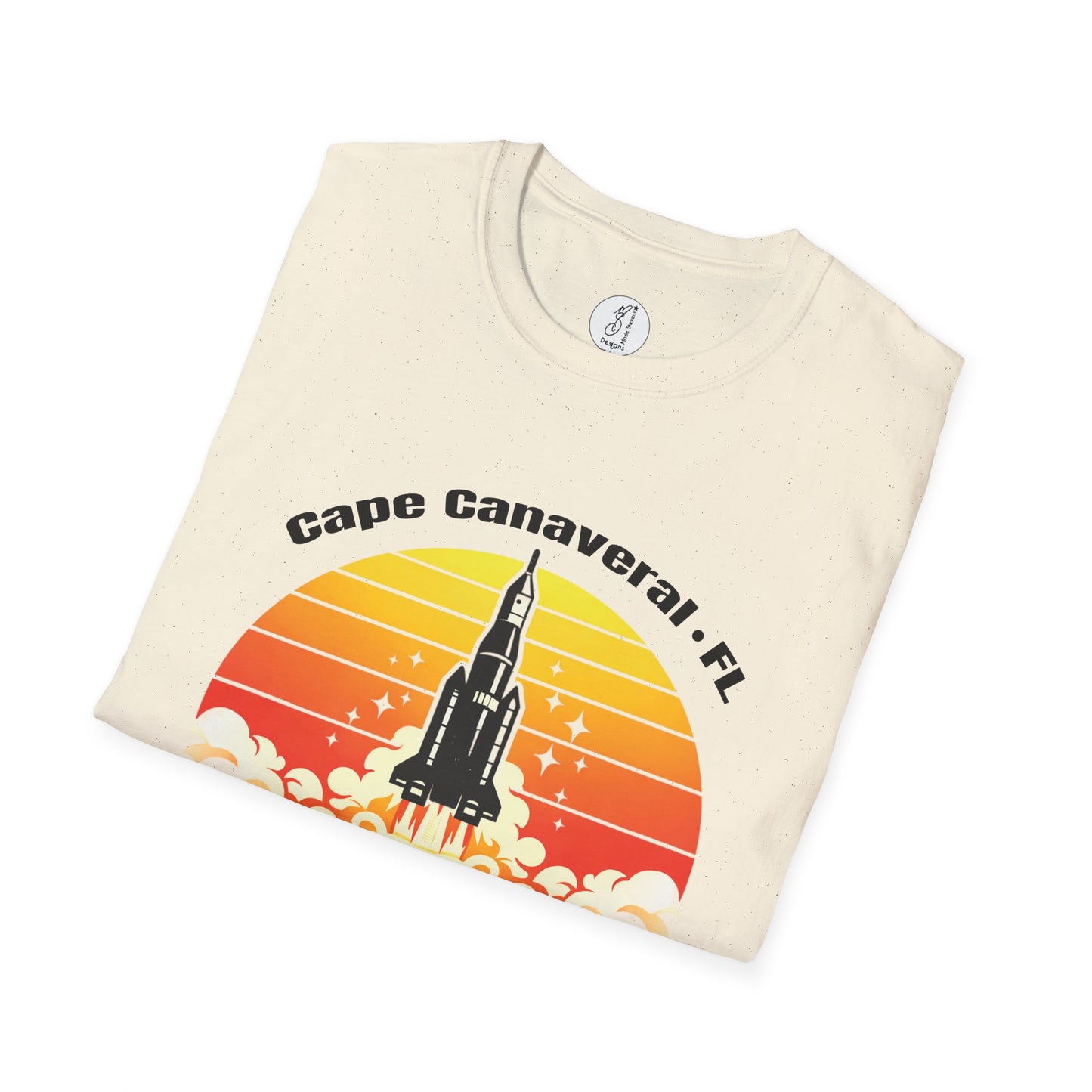 Artemis II Launch Crew T-Shirt — Cape Canaveral Retro Rocket Tee