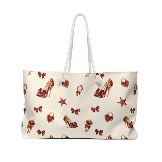Wonderland Glam Patterned Travel Tote Bag