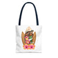 Tote Bag with Tropical Surf Design