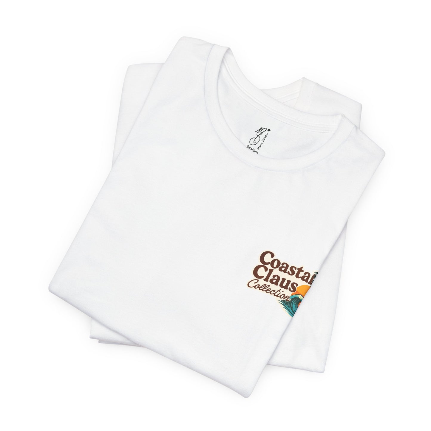 Surf Into the Season Tee — Retro Coastal Christmas Tee