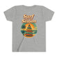 Youth Tee - "Surf Into the Season" Surf Christmas Shirt (Coastal Claus Holiday Tee)