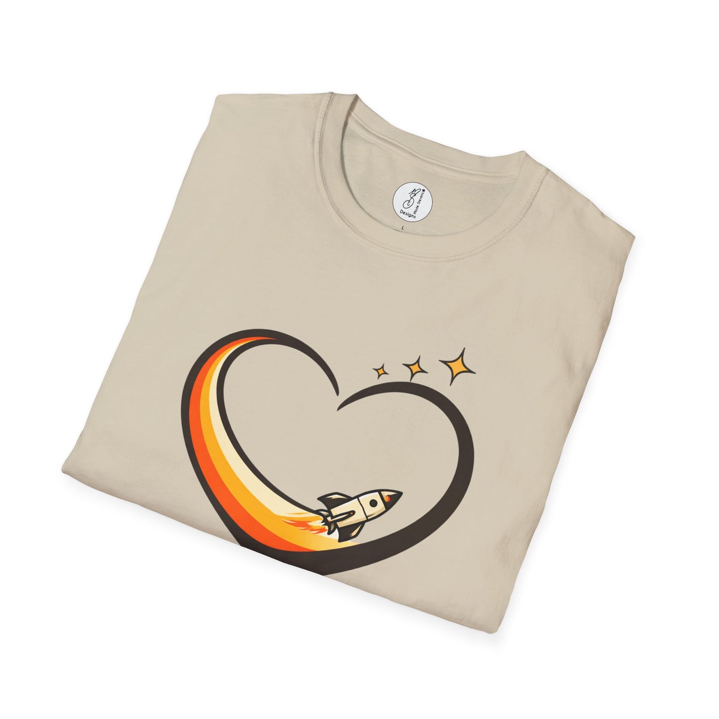 Space Coast Florida Rocket Heart T-Shirt