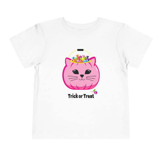 Trick or Treat Kitty Cat Pail Toddler Tee