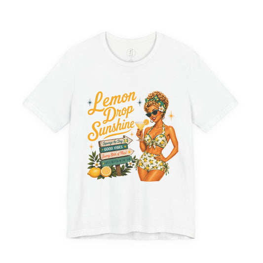 Retro Pin Up Lemon Drop Sunshine Unisex Tee
