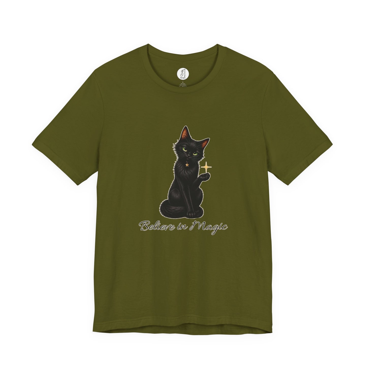 Believe in Magic Black Cat Unisex Tee