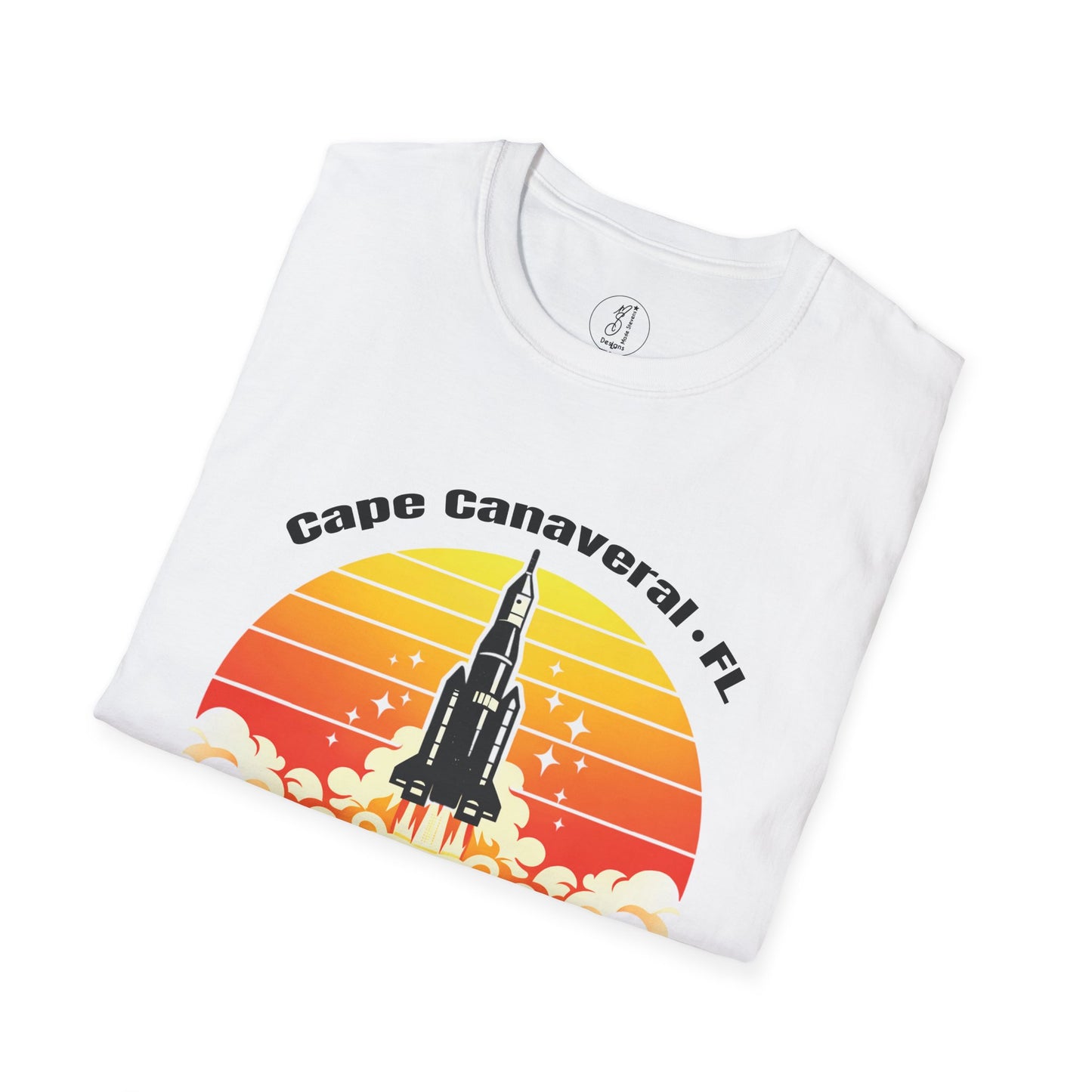 Artemis II Launch Crew T-Shirt — Cape Canaveral Retro Rocket Tee