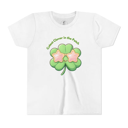 Cute Clover Youth Short Sleeve Tee - Perfect for St. Patrick's Day and Everyday Fun