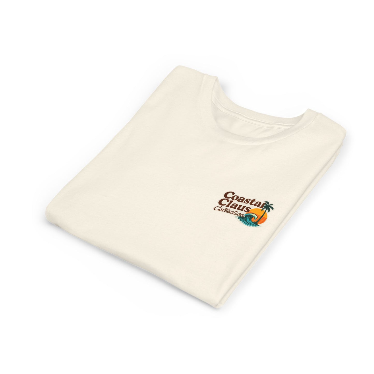 Youth Tee - "Surf Into the Season" Surf Christmas Shirt (Coastal Claus Holiday Tee)