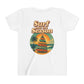 Youth Tee - "Surf Into the Season" Surf Christmas Shirt (Coastal Claus Holiday Tee)